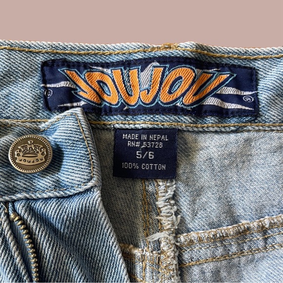 Jou Jou 90s Embroidered Denim Shorts - Picture 3 of 4